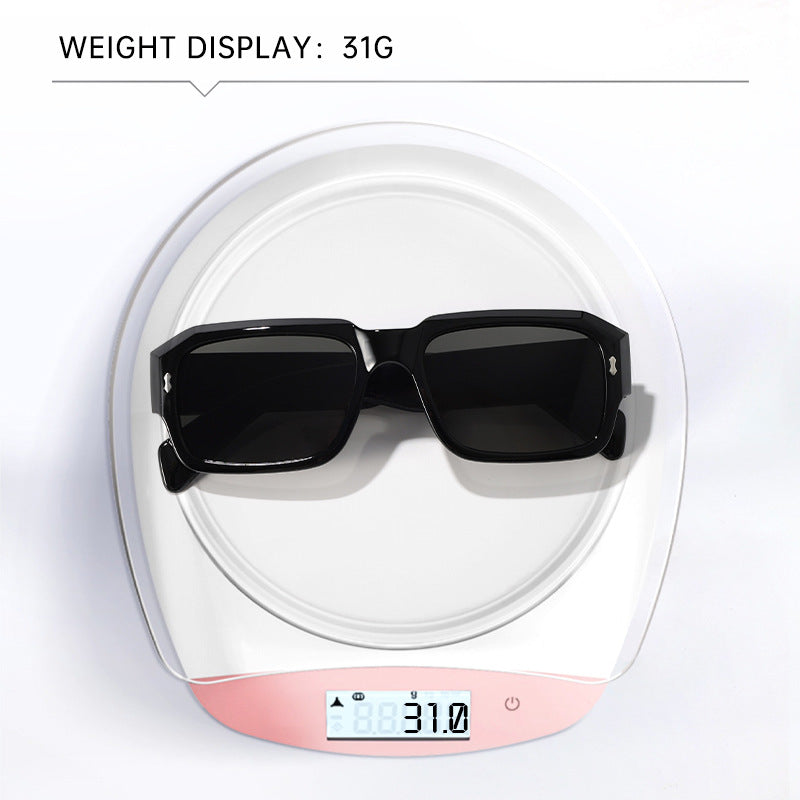 Arrow Ink Spike Sunglasses, European and American Cross-border Trendy Sunglasses, Large Square Frame Sunglasses, High-End Sunglasses for Men and Women