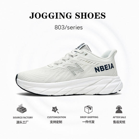Primavera e outono New Balance Cool Run Thick Sole Soft Sole Sneakers Malha Casual verão Respirável Casal Sapatos Brancos Running Shoes