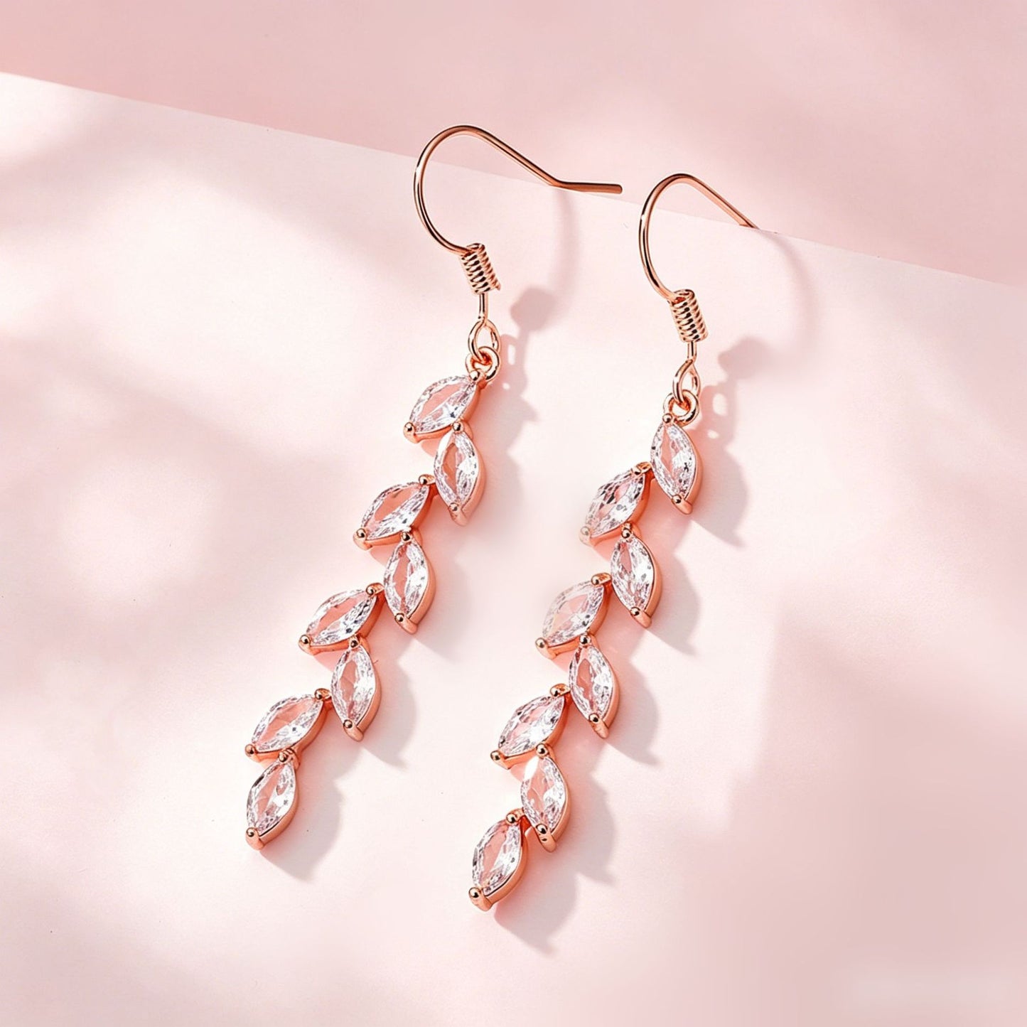 RAKOL Japan and South Korea new product long simple full inlaid zircon wheat ear earrings female ins trendy fashion temperament tassel ear hook