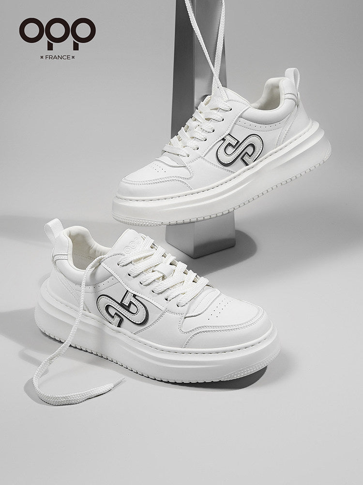 OPP men's shoes spring light luxury versatile leather white shoes outdoor leisure sports popular classic light board shoes