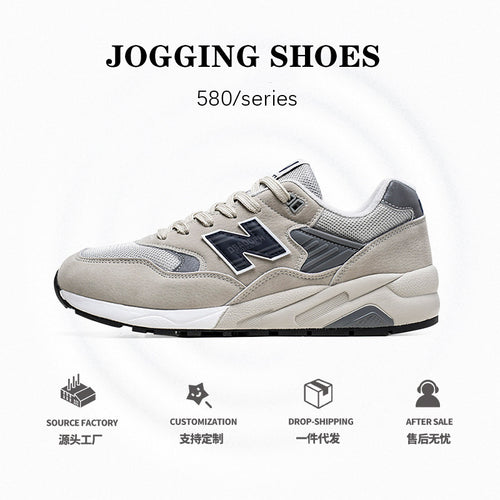 Primavera e outono New Balance Cool Run NB580 Tênis Masculino Explosivo Casual Respirável Casal Casual Running Shoes Mulheres Atacado
