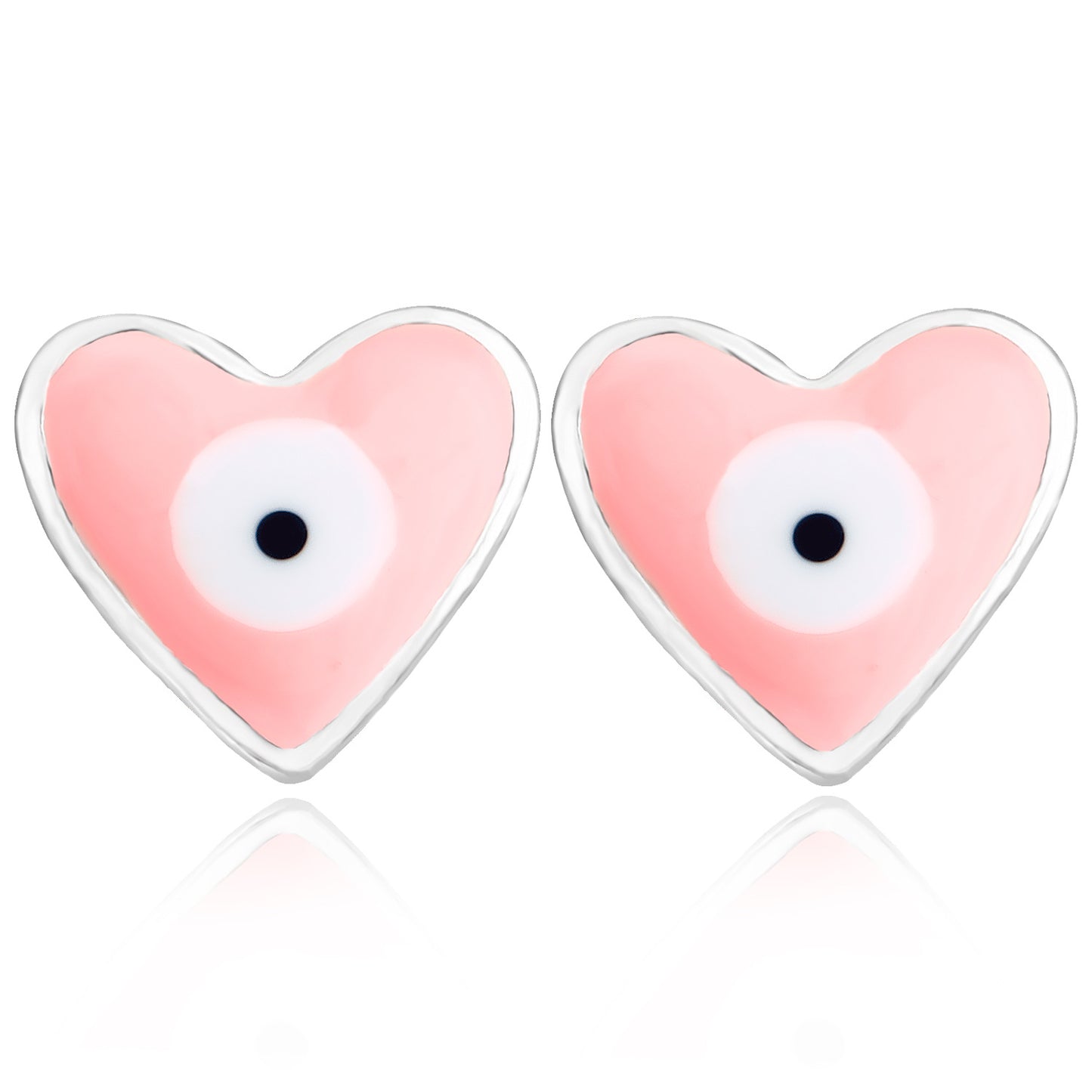 Jewelry Factory Customization Mini Heart-shaped Demon Eye Earrings Stud Earrings Luxury Niche Earrings