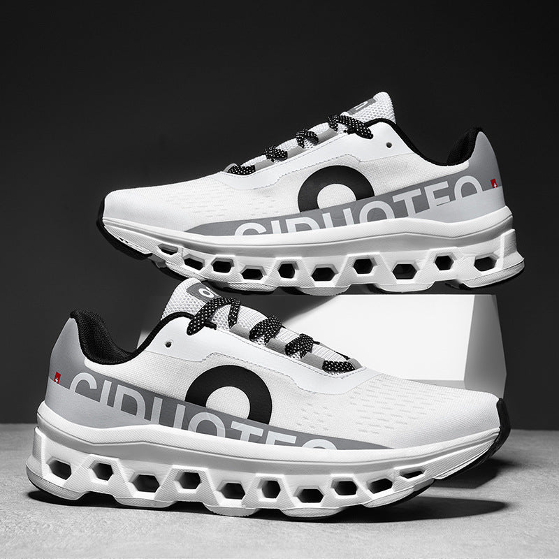 Sapatos de corrida de malha de mosca da primavera, tênis, capota baixa de verão, leves, respiráveis, acolchoados, sapatos modernos, sapatos de corrida casuais do pai