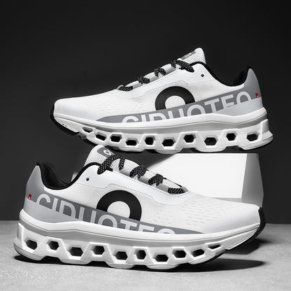 Sapatos de corrida de malha de mosca da primavera, tênis, capota baixa de verão, leves, respiráveis, acolchoados, sapatos modernos, sapatos de corrida casuais do pai