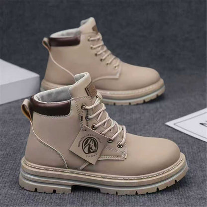 2026 Spring Cross-border Bestselling Martin Boots, New Men's Casual Boots, Vintage British Style Mid-Sleeve Casual Work Boots