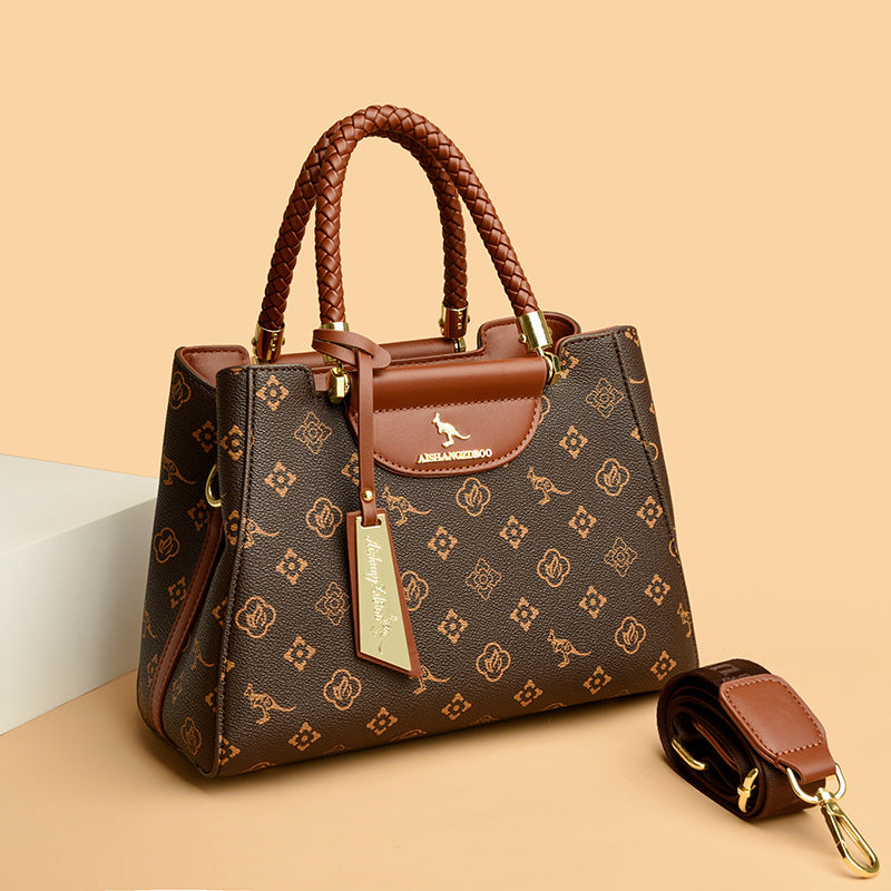 Bolsa de mão Bolsa para mães Novo modelo fashion Bolsa de ombro clássico estampado clássico Bolsa para o dia a dia Grande capacidade Bolsa tote