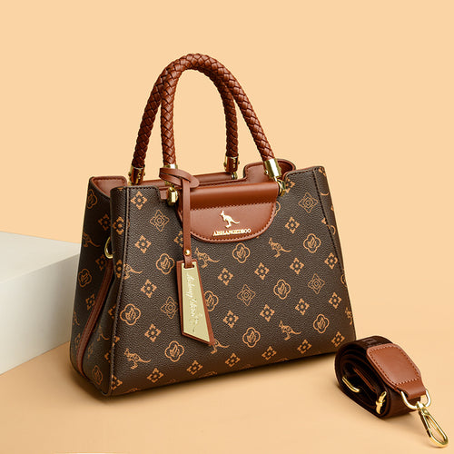 Bolsa de mão Bolsa para mães Novo modelo fashion Bolsa de ombro clássico estampado clássico Bolsa para o dia a dia Grande capacidade Bolsa tote