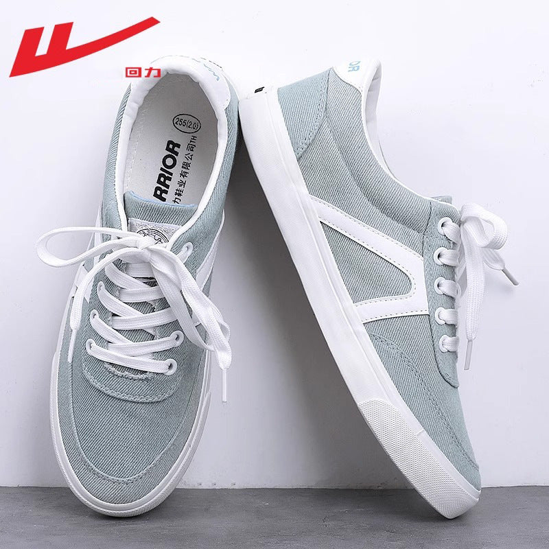 Pullback comfortable breathable low-top shoes sporty style lace-up casual canvas shoes wear high-end Korean board shoes wholesale