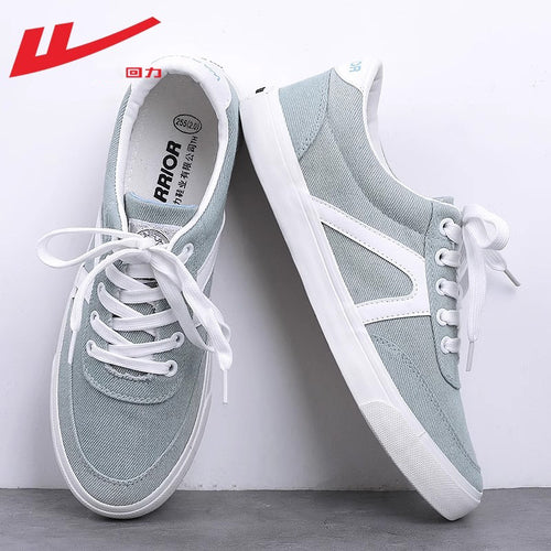 Pullback comfortable breathable low-top shoes sporty style lace-up casual canvas shoes wear high-end Korean board shoes wholesale