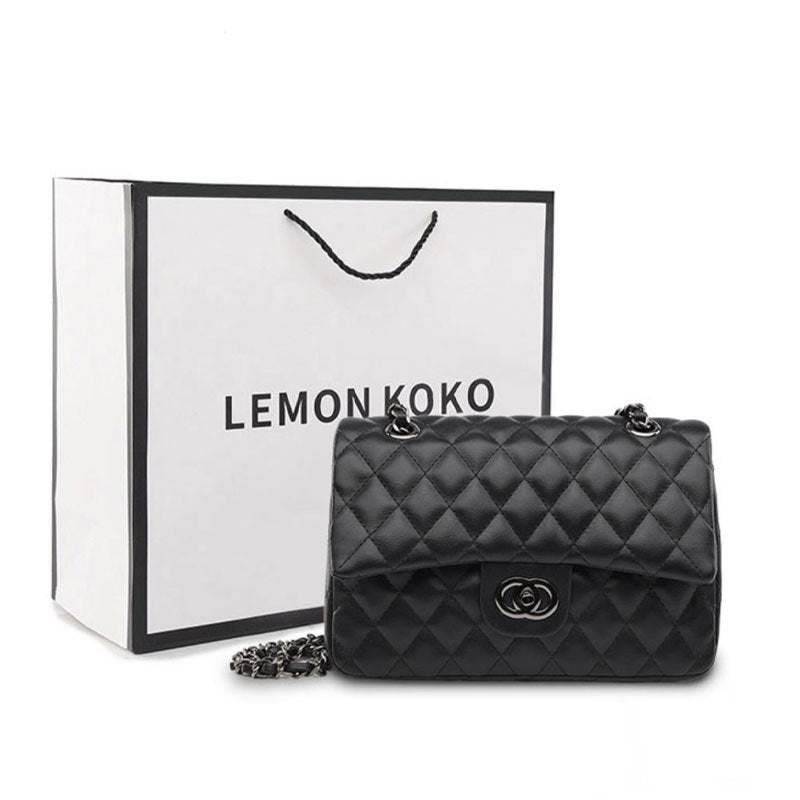 Bolsa de ombro feminina clássico matelassê com costura bolsa quadrada compacta elegante compacto perfumado estilo Bolsa elegante para o dia a dia Bolsa transversal