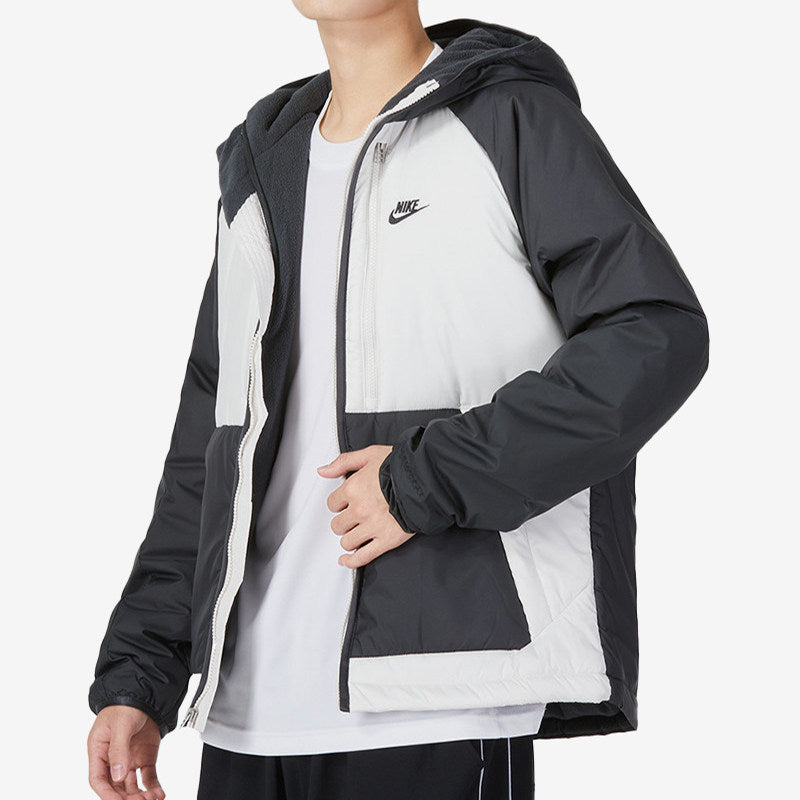 NIKE Men's Hooded Warm Training Stitching Casual Jacket Jacket Padded Suit DD6858-070-100
