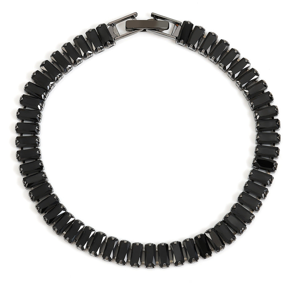 Cross-border supply micro-set zircon full diamond American-style bracelet, hip-hop men's and women's trendy bracelets, Tennis bracelets