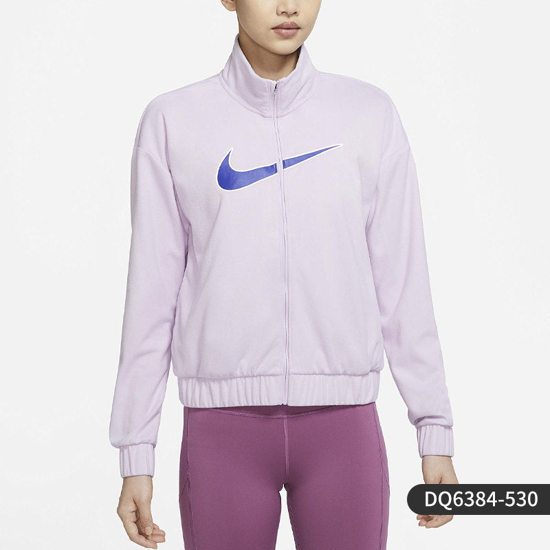 Nike Official Genuine Women's Loose Comfortable Casual Sports Stand Collar Jacket DQ6384-530