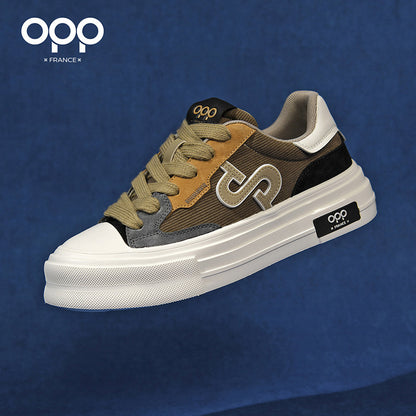OPP spring board shoes, platform soles, comfortable retro casual shoes, fashion and versatile ruffian handsome men's shoes, low-top lace-up sneakers