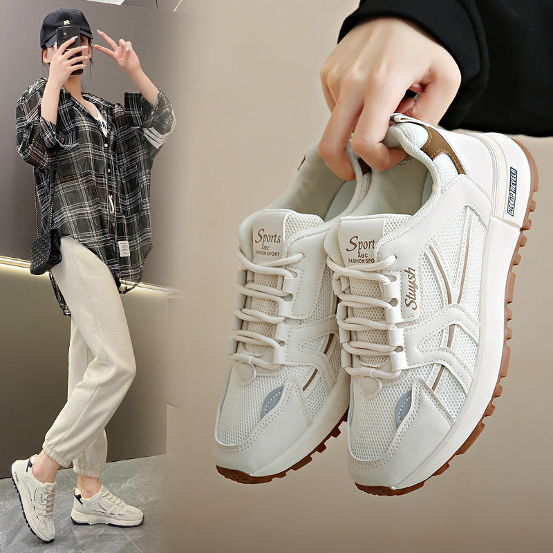 2025 New Breathable Women's Shoes Fashion Platform Forrest Forrest Gump Shoes Korean College Style Student Casual Sports Board Shoes Women