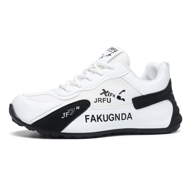 2025 New Sports Men's Shoes Mesh Casual Running Shoes Heightened, Lightweight and Breathable Travel White Shoes Cross-border Wholesale