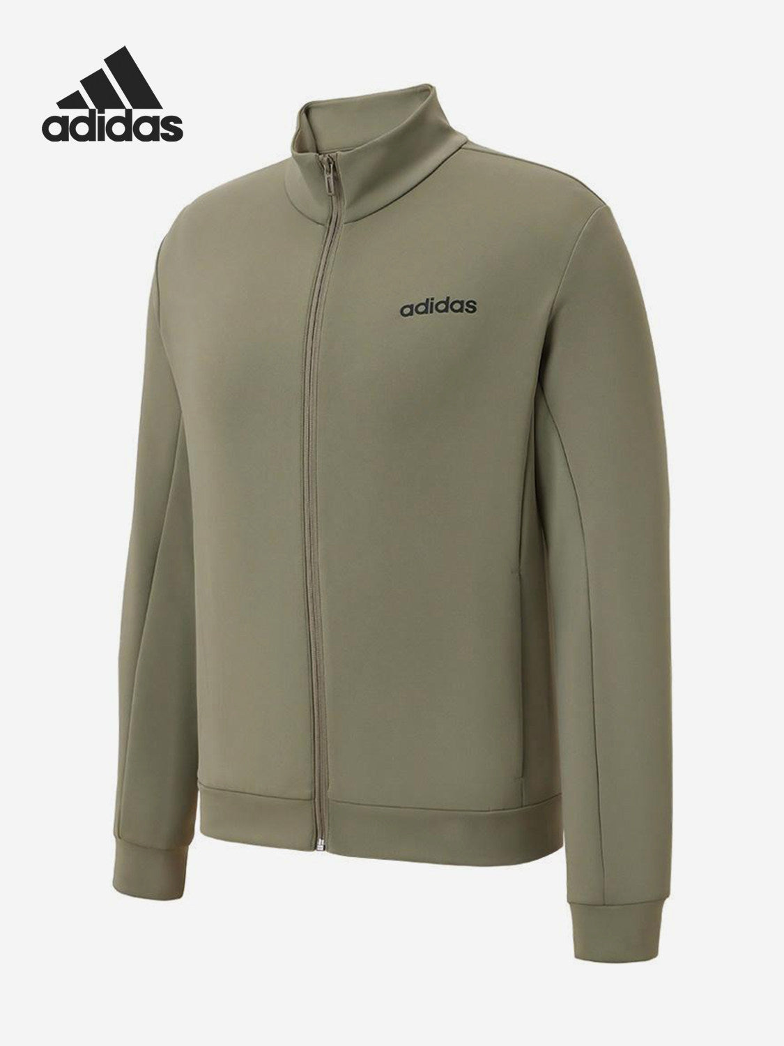 Adidas Official Spring and Autumn Men's Vintage Stand Up Collar Long Sleeve Jacket JL9535