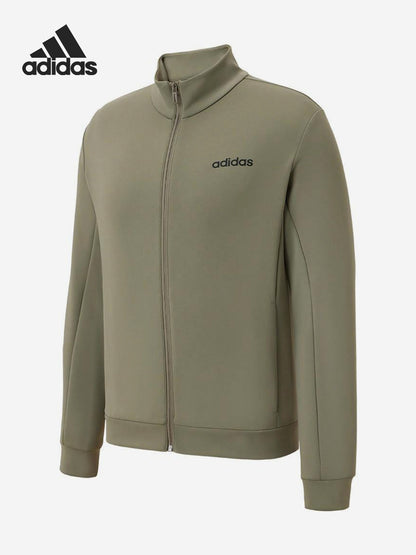 Adidas Official Spring and Autumn Men's Vintage Stand Up Collar Long Sleeve Jacket JL9535