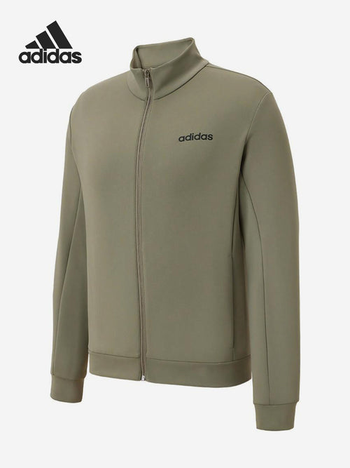 Adidas Official Spring and Autumn Men's Vintage Stand Up Collar Long Sleeve Jacket JL9535