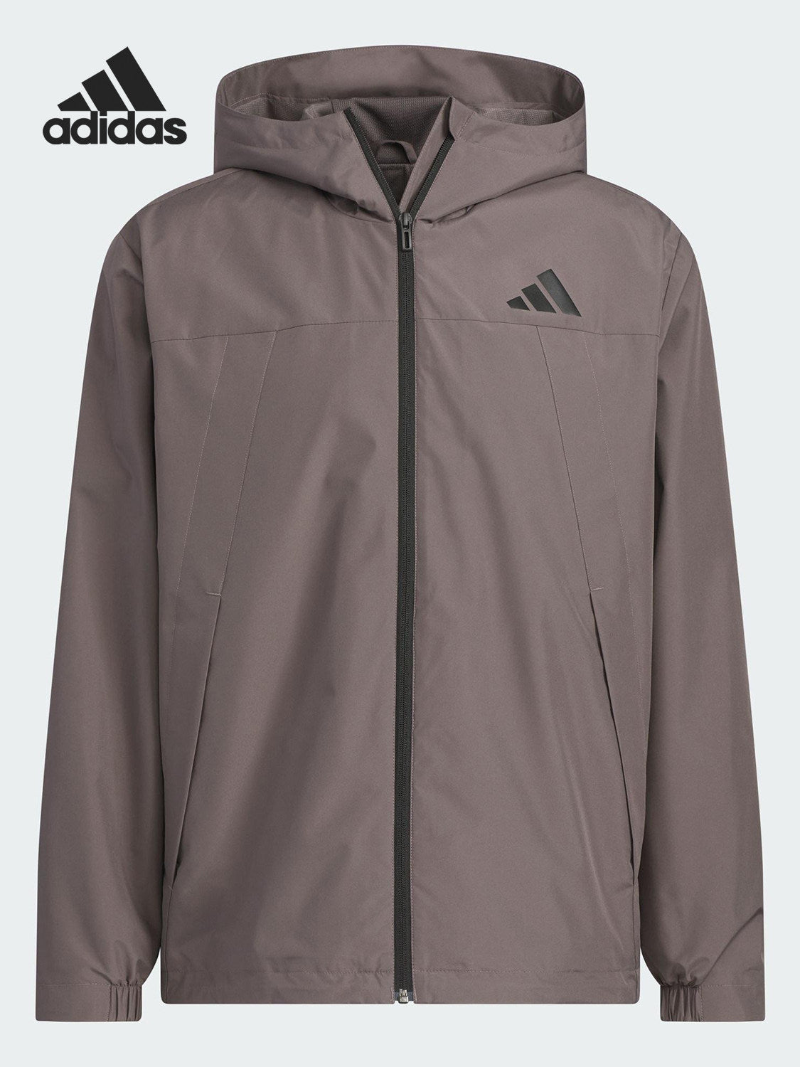 Adidas Official Genuine 2025 Men's and Women's Water-Repellent Woven Sports Hooded Jacket KB1750