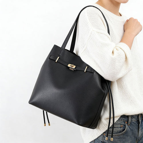 Bolsa bucket Internacional Novo modelo minimalista Bolsa de mão feminina versátil fashion Bolsa de ombro feminina Grande capacidade para o dia a dia Bolsa tote