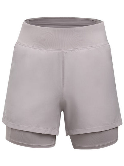 Calções desportivos para mulher Under Armour UA Primavera/Verão 2 em 1 para fitness, corrida e uso casual, respiráveis ​​e confortáveis ​​(código 1376759-009)