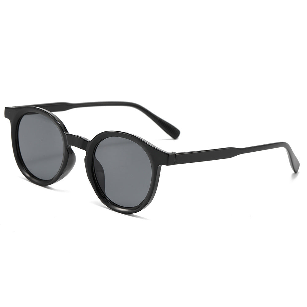 Personalized round small frame sunglasses 2025 cross-border new minimalist, fashionable, versatile sunglasses, women's sunglasses trendy
