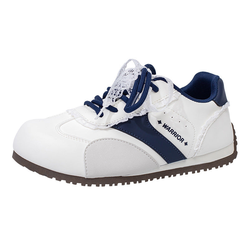 Huili fashion color-blocking casual moral training shoes autumn new versatile youthful and beautiful single shoes high-value student women's shoes