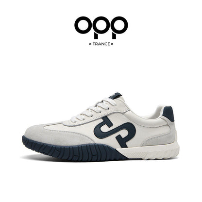 Ténis OPP Forrest Gump para Homem para Lazer, Desporto, Corrida, Caminhada, Estilo Retro, Versátil e Popular, Cano Baixo, em Pele, para Treino