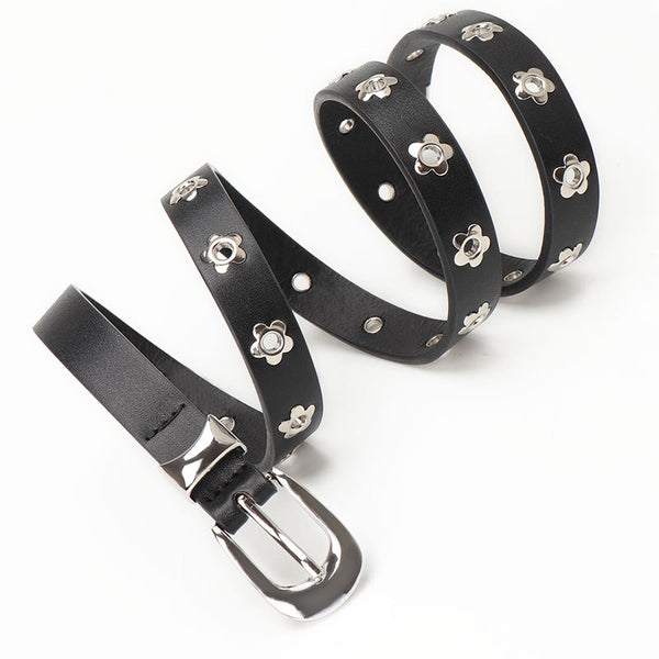 New cross-border retro high-end sensual eye women's belt punk ins style personality belt women's versatile casual
