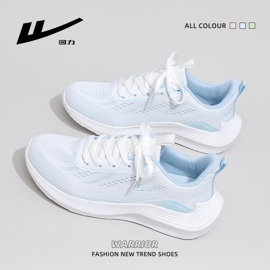 Lightweight and breathable mesh single shoes glacier blue pullback women's sneakers outdoor vitality daily soft soles lightweight casual shoes