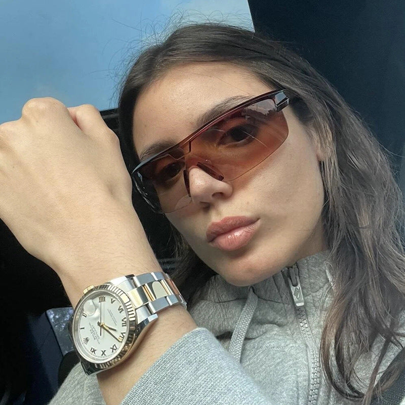 2022 Europe and America hot selling one-piece sunglasses men's and women's sunglasses driving and cycling travel sunglasses wholesale