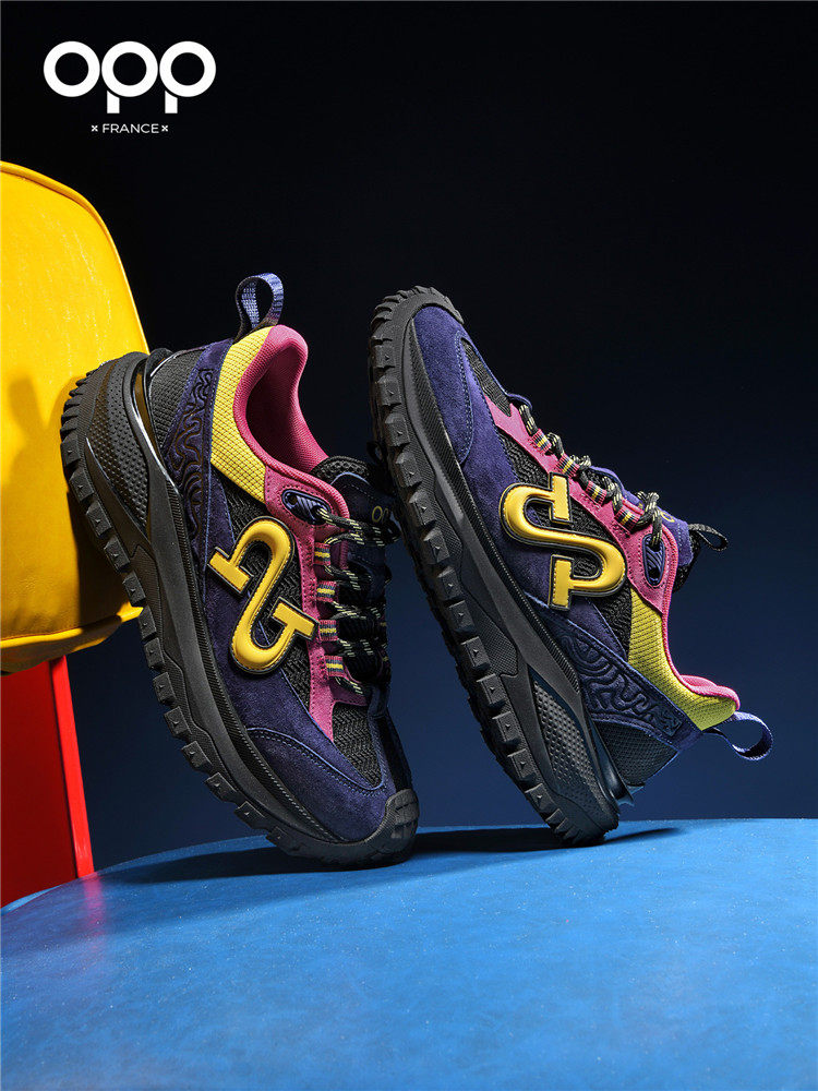 OPP men's shoes 2026 spring niche light luxury sports and leisure shoes, high-end trendy brand outdoor tourism hiking dad shoes