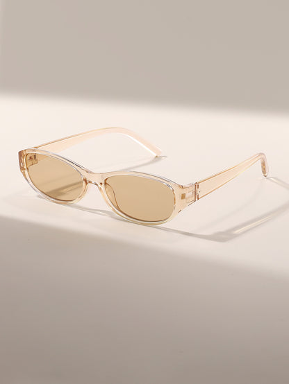 Oval frame sunglasses for women, gyu girls, Y2K trendy cross-border new sunglasses, face-flattering, small driving vacation sunglasses