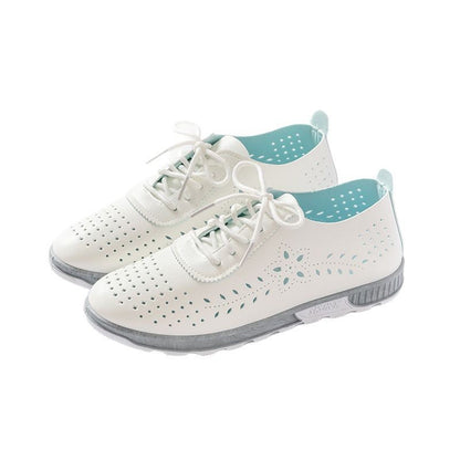 Cross-border plus size women's shoes women's cut-out hole shoes summer sandals breathable casual shoes soft soles lightweight mom shoes