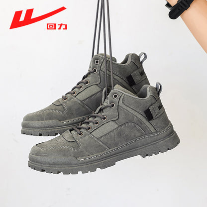 Warrior autumn workwear men's Martin boots, 2024 new bestseller, low-top British-style desert boots, yellow ankle boots