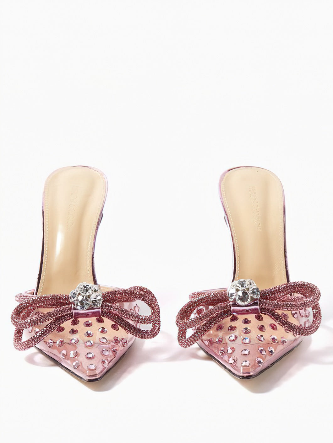 Huizhou new rhinestone transparent high-heeled sandals, women's stiletto heels, pointed toes, European and American high-heeled shoes, with a toe foreign trade