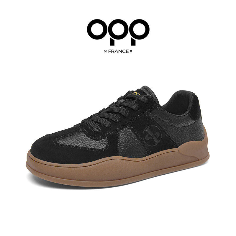 OPP casual board shoes men's 2026 spring men's low-top versatile retro popular sports thick-soled brown German training shoes