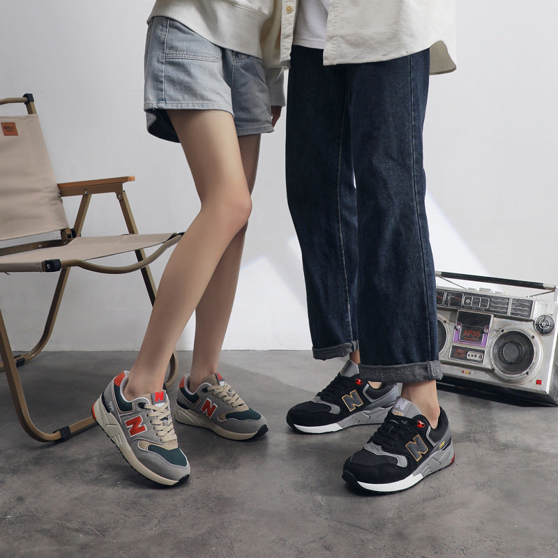 Primavera e outono New Balance Cool Run Classic Height Aumentando Ténis 999 Series Casual Versatile Couple Daddy Shoes Ténis