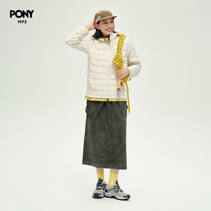 PONY Autumn and Winter New Men's and Women's Couple Duck Down Fluffy Lightweight Warm Down Jacket 243W2OF32OW