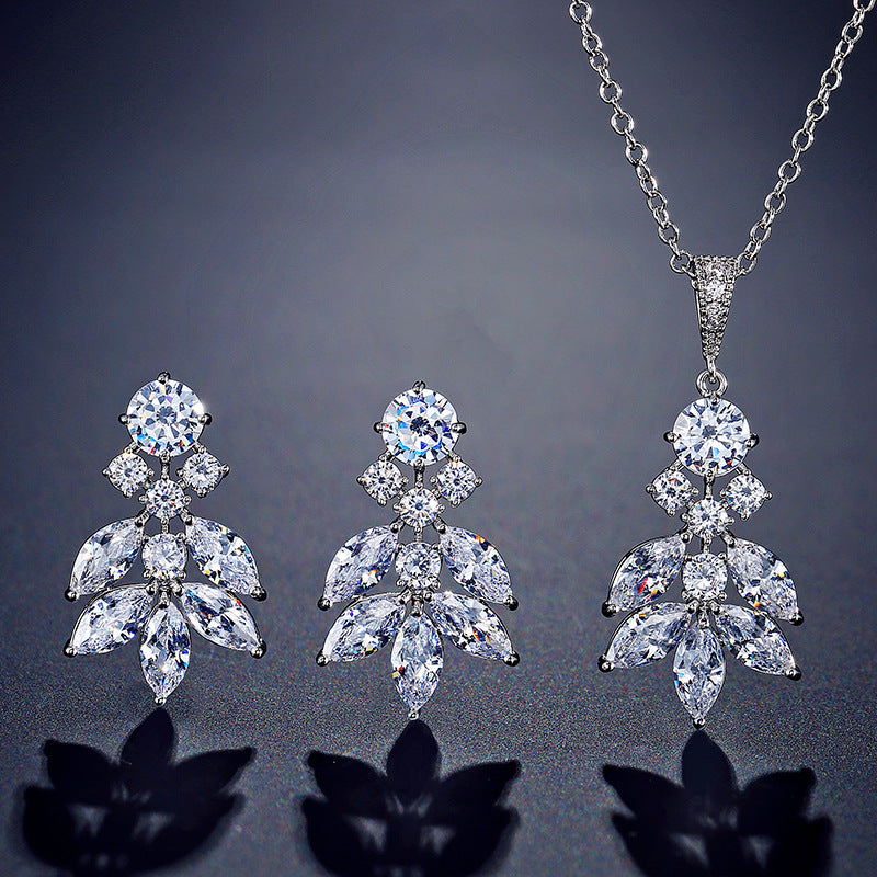 RAKOL cross-border new bridal dress accessories, European and American tassel earrings, necklace sleeves, wholesale accessories