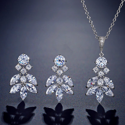 RAKOL cross-border new bridal dress accessories, European and American tassel earrings, necklace sleeves, wholesale accessories