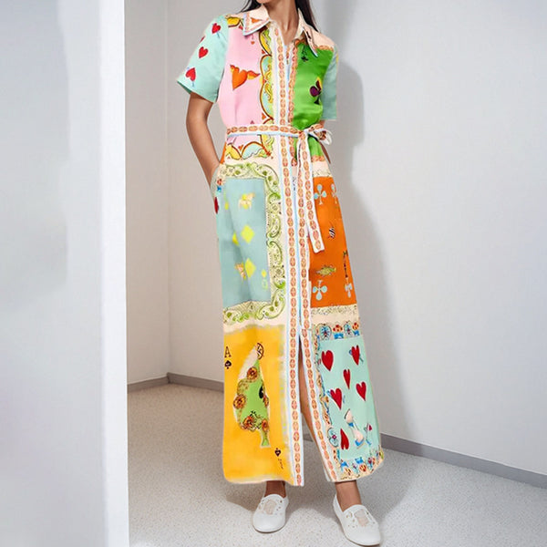 2026 spring-spring new cross-border Amazon pure fashion, elegant and dignified temperament, slim and slim printed dresssuit