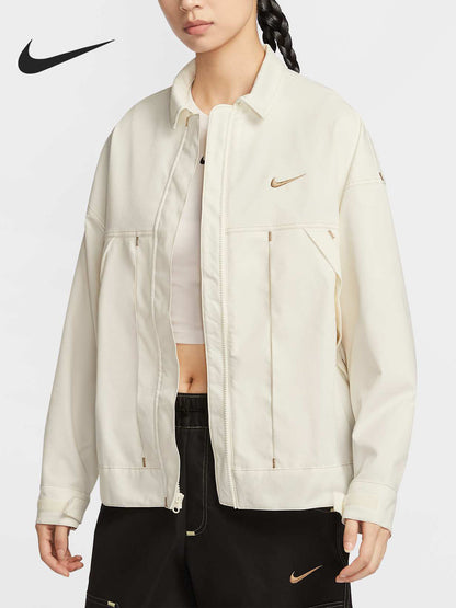 Nike Official Genuine New Women's Fashion Simple Sports Lapel Jacket Jacket IB5588-133