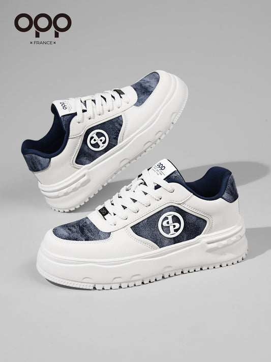 OPP platform shoes men's 2026 spring casual color-blocking white shoes trend versatile men's shoes low-top wear-resistant sneakers