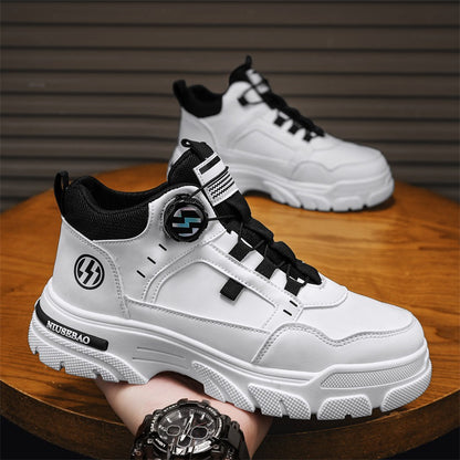 2026 Spring Mid-Top Men's Shoes, Trendy Versatile Men's Boots, Outdoor Men's Shoes, One-Foot Fashion Shoes, Youth Casual Shoes