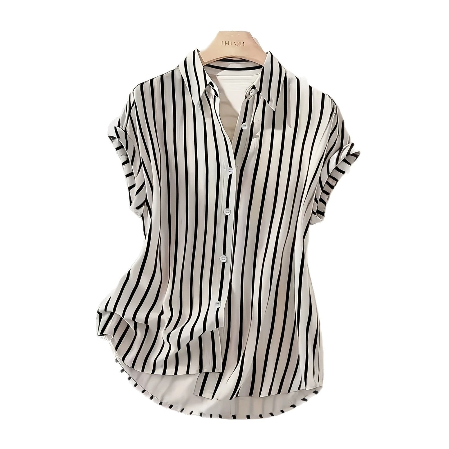 2026 EBAY Amazon WSIH Hot Summer New Drop Sleeve Buttoned Striped Women's Shirt