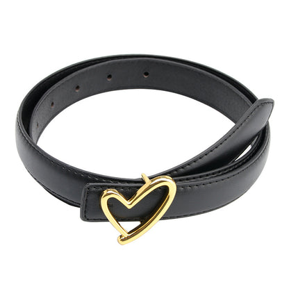 Belt women's wild love buckle premium fashion ladies jeans dress pu leather decoration belt wholesale