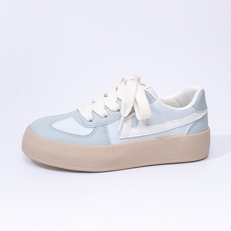 Pull-back shoes, couples, lightweight and energetic, retro German training shoes, rounded casual platform shoes, men's and women's shoes