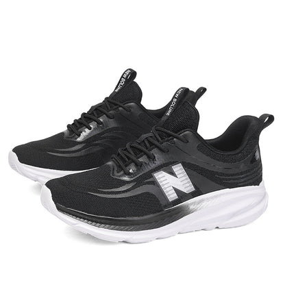 Tênis unissex, sapatos casuais de malha mosca, alta elasticidade, tênis de corrida de sola macia, sapatos de estudante leves, respiráveis e versáteis